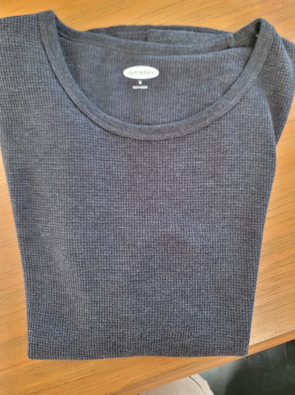 Old Navy Charcoal Waffle Knit Crewneck